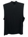St. John Size M Black Viscose Blend Sleeveless Sequined Geometric High Neck Top Black / M