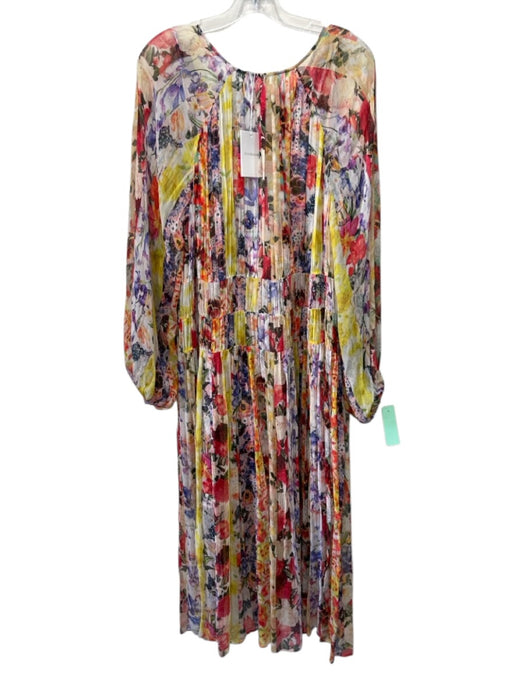 Zimmermann Size 3 Yellow, Red & Blue Silk Floral Long Balloon Sleeve Maxi Dress Yellow, Red & Blue / 3