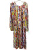 Zimmermann Size 3 Yellow, Red & Blue Silk Floral Long Balloon Sleeve Maxi Dress Yellow, Red & Blue / 3