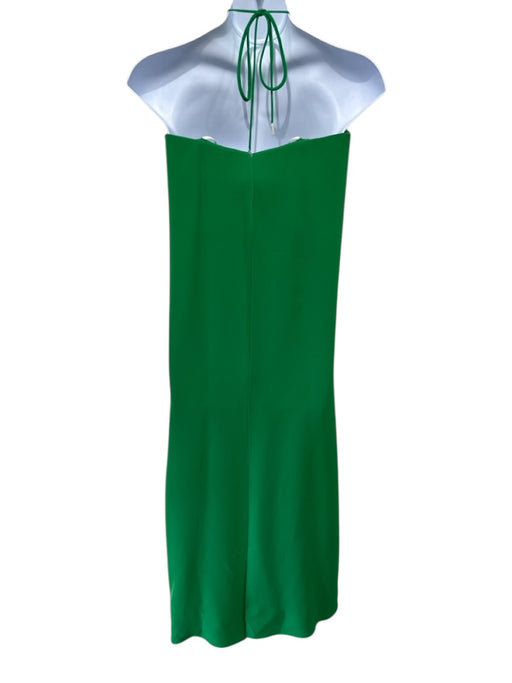 Halston Size 10 Green Polyester layered Darted Layered Wide Leg Jumpsuit Green / 10