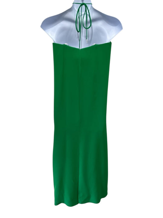 Halston Size 10 Green Polyester layered Darted Layered Wide Leg Jumpsuit Green / 10