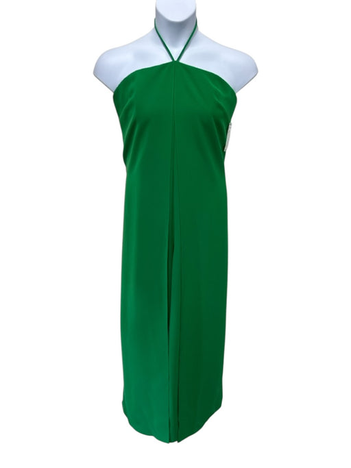 Halston Size 10 Green Polyester layered Darted Layered Wide Leg Jumpsuit Green / 10