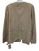 Worth Size Medium Beige Sueded Leather Long Sleeve Floral Eyelet Jacket Beige / Medium