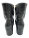 M. Gemi Shoe Size 40.5 Slate Gray Leather Upper Patent Leather Square Toe Boots Slate Gray / 40.5