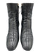 M. Gemi Shoe Size 40.5 Slate Gray Leather Upper Patent Leather Square Toe Boots Slate Gray / 40.5
