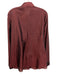 Dolce & Gabbana Size 46 Dark Red Silk Long Sleeve Shimmer Button Front Top Dark Red / 46