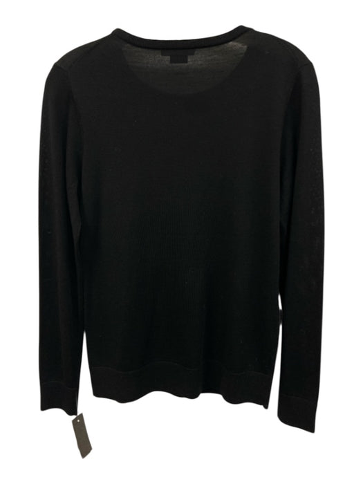 Worth Size Medium Black Wool Long Sleeve Rhinestone Knit Top Black / Medium