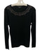 Worth Size Medium Black Wool Long Sleeve Rhinestone Knit Top Black / Medium
