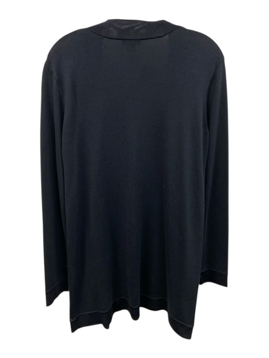 Worth Size Medium Navy Blue Silk Blend Long Sleeve Open Front Knit Sweater Navy Blue / Medium