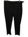 St John Caviar Size 10 Black Wool Blend High Rise Pockets Side Zip Tapered Pants Black / 10