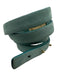 Elie Tahari Light Blue Full Grain Leather Peg Buckle Gold Hardware Thin Belts Light Blue / Medium