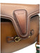 Gucci Brown Leather Web Stripe Crossbody Saddle Gold Hardware Bag Brown / Small