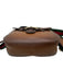 Gucci Brown Leather Web Stripe Crossbody Saddle Gold Hardware Bag Brown / Small