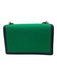 Gucci Green & Navy Wool Leather Silver Hardware Flap Chain Bag Green & Navy / S/M