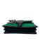 Gucci Green & Navy Wool Leather Silver Hardware Flap Chain Bag Green & Navy / S/M