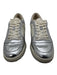 Gucci Shoe Size 42 Silver & White Leather Logo Low Top Sneakers Silver & White / 42