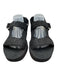 Fendi Shoe Size 10 Black Textile Toe Strap Zucca Monogram Mesh Sandals Black / 10