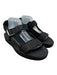 Fendi Shoe Size 10 Black Textile Toe Strap Zucca Monogram Mesh Sandals Black / 10