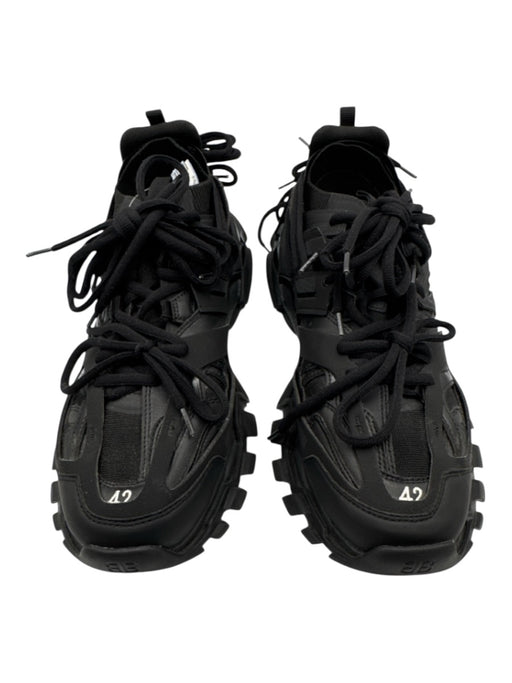 Balenciaga Shoe Size 42 Black Synthetic Lace Up Lace Up Back Mesh Panel Sneakers Black / 42