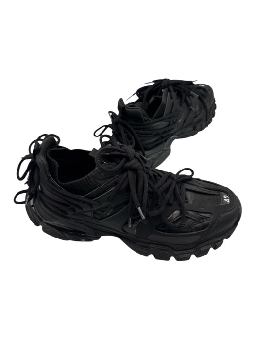 Balenciaga Shoe Size 42 Black Synthetic Lace Up Lace Up Back Mesh Panel Sneakers Black / 42