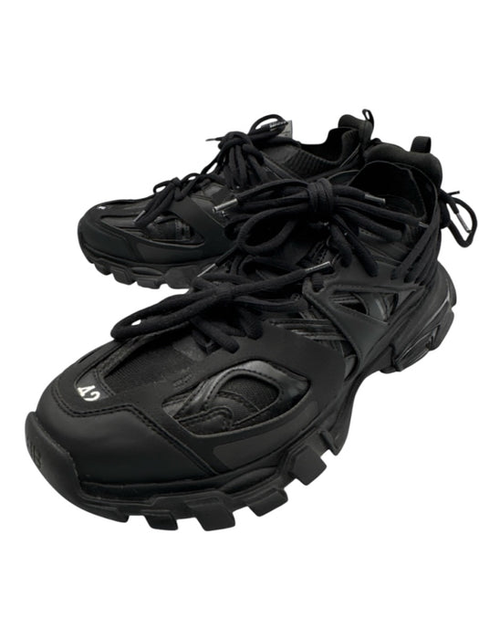 Balenciaga Shoe Size 42 Black Synthetic Lace Up Lace Up Back Mesh Panel Sneakers Black / 42