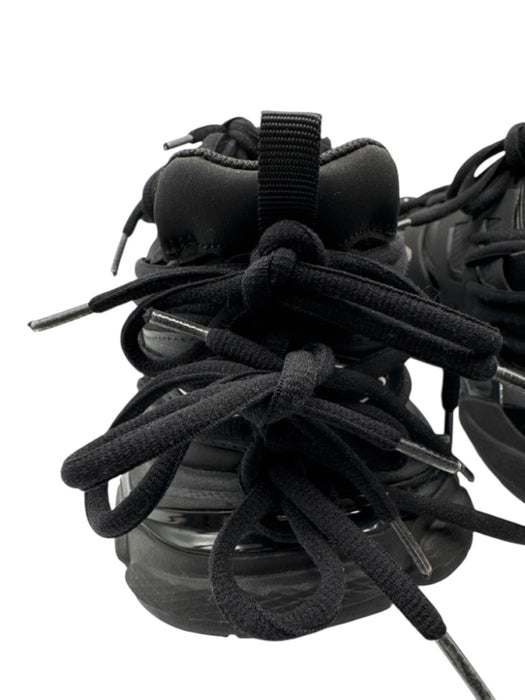 Balenciaga Shoe Size 42 Black Synthetic Lace Up Lace Up Back Mesh Panel Sneakers Black / 42