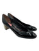 Fendi Shoe Size 42 Black & White Patent Leather Almond Toe Midi Block Heel Pumps Black & White / 42