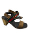 Gucci Shoe Size 42 Black, Brown & Multi Leather & Wood Square Toe Sandals Black, Brown & Multi / 42