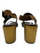 Gucci Shoe Size 42 Black, Brown & Multi Leather & Wood Square Toe Sandals Black, Brown & Multi / 42