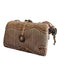 Mary Frances Brown & Amber Beaded Magnetic Clasp Flower Detail shoulder bag Bag Brown & Amber / S