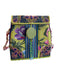 Mary Frances Green & Multi Manmade Material floral print Beaded Design Bag Green & Multi / S