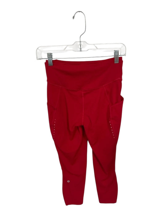 Lululemon Size 6 Red Side Pockets Athletic Leggings Red / 6