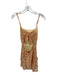 Morgan & Co. Size XS Yellow & Orange Polyester Spaghetti Strap Flowers Dress Yellow & Orange / XS