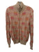 M Missoni Size XS Beige, Pink, Orange Wool & Viscose Mock Neck Squares Sweater Beige, Pink, Orange / XS