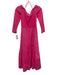 Tuckernuck Size S Pink Cotton Off Shoulder Tiered Long Sleeve Dress Pink / S