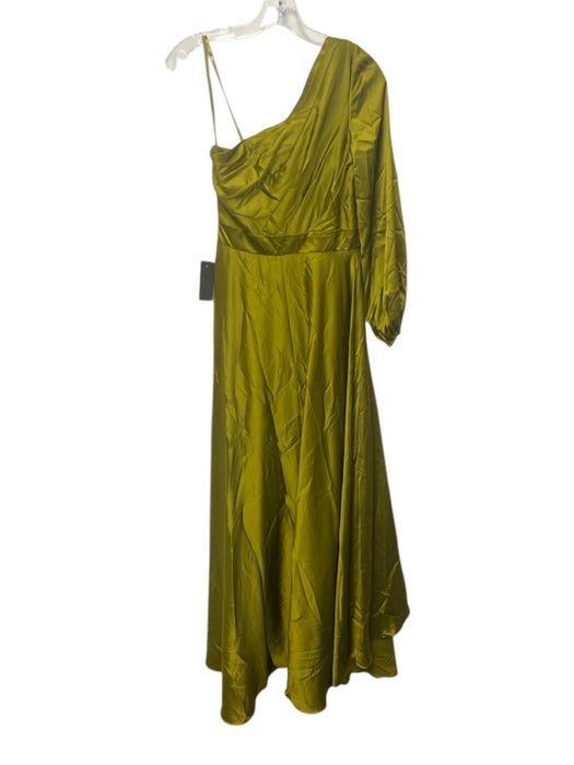 Mac Duggal Size 4 Chartereuse Green Polyester One Shoulder One Sleeve Gown Chartereuse Green / 4
