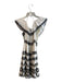 Alice & Olivia Size 6 White & Black Viscose & Polyester Off Shoulder Dress White & Black / 6
