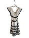 Alice & Olivia Size 6 White & Black Viscose & Polyester Off Shoulder Dress White & Black / 6