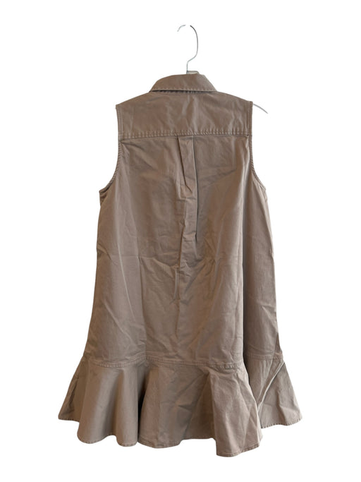Tuckernuck Size S Khaki Cotton Sleeveless Collar Chest Pocket A line Dress Khaki / S