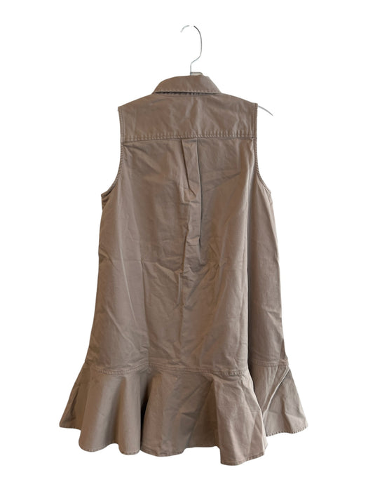 Tuckernuck Size S Khaki Cotton Sleeveless Collar Chest Pocket A line Dress Khaki / S