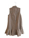 Tuckernuck Size S Khaki Cotton Sleeveless Collar Chest Pocket A line Dress Khaki / S