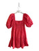 Oliphant Size S Red Cotton Short Sleeve Off the Shoulder Balloon Sleeve Dress Red / S