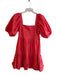 Oliphant Size S Red Cotton Short Sleeve Off the Shoulder Balloon Sleeve Dress Red / S