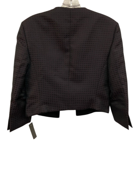 Boss Hugo Boss Size 4 Navy & Burgundy Cotton Open Front Circle Print Jacket Navy & Burgundy / 4
