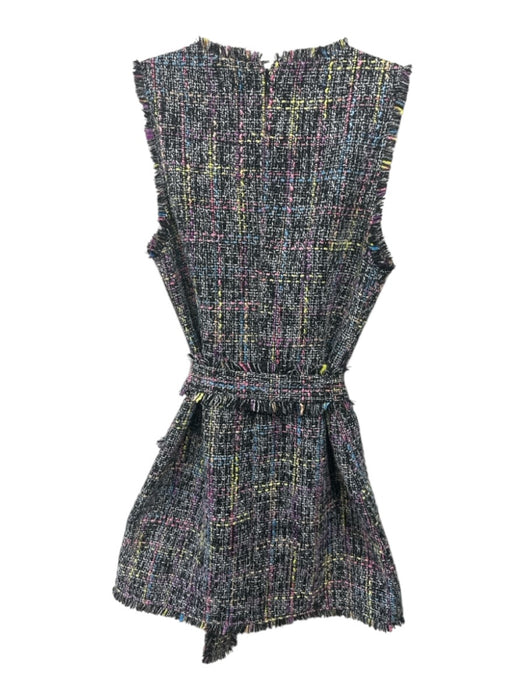 5a7 Cinq a Sept Size 6 Black, White, Multi Polyester Sleeveless Knit Dress Black, White, Multi / 6