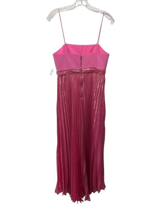 Alice + Olivia Size 4 Pink Silk & Elastane Sleeveless Sleeveless Shimmer Dress Pink / 4
