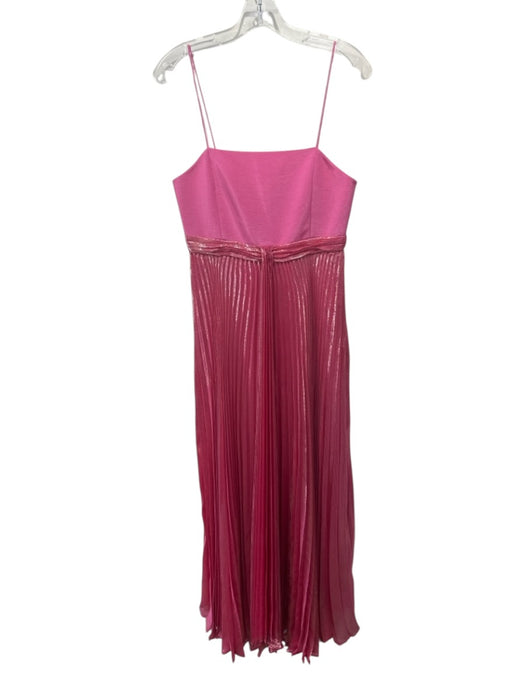 Alice + Olivia Size 4 Pink Silk & Elastane Sleeveless Sleeveless Shimmer Dress Pink / 4