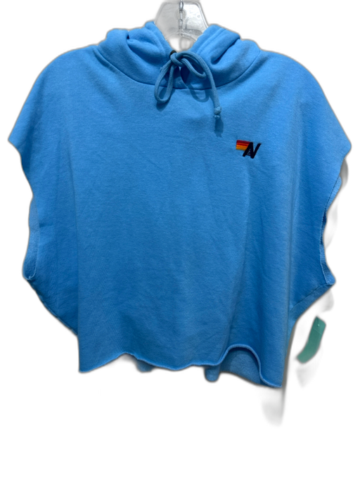Aviator Nation Size S Blue Cotton Blend Sleeveless Hoodie Vest Sweater Blue / S
