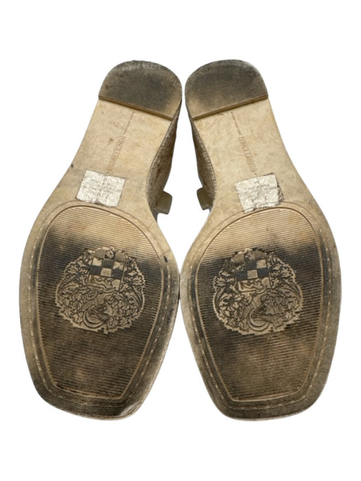 Vince Camuto Shoe Size 7.5 Gold Leather Upper Metallic Knot Detail Sandals Gold / 7.5