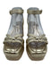 Vince Camuto Shoe Size 7.5 Gold Leather Upper Metallic Knot Detail Sandals Gold / 7.5